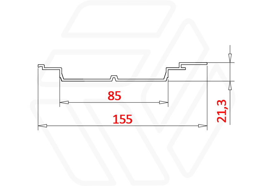 АФК ЛИДЕР Алюминиевая панель RWP 125K2